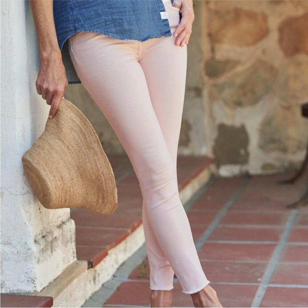 NEW FRANK & EILEEN Sligo Skinny Jean Ballet Pink Preppy Minimalist Classic Sz 27